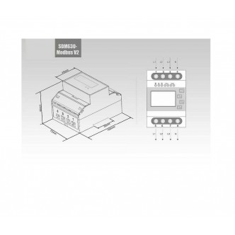 Contor inteligent Growatt Smart Meter, compatibil cu invertoarele Growatt trifazate, TPM-E
